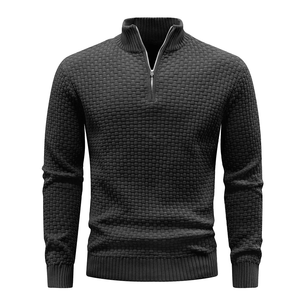 Zip Knit Pullover Sweater